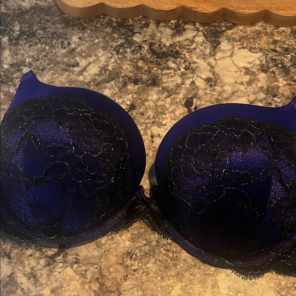Victoria's Secret purple and black  Lace Bra
